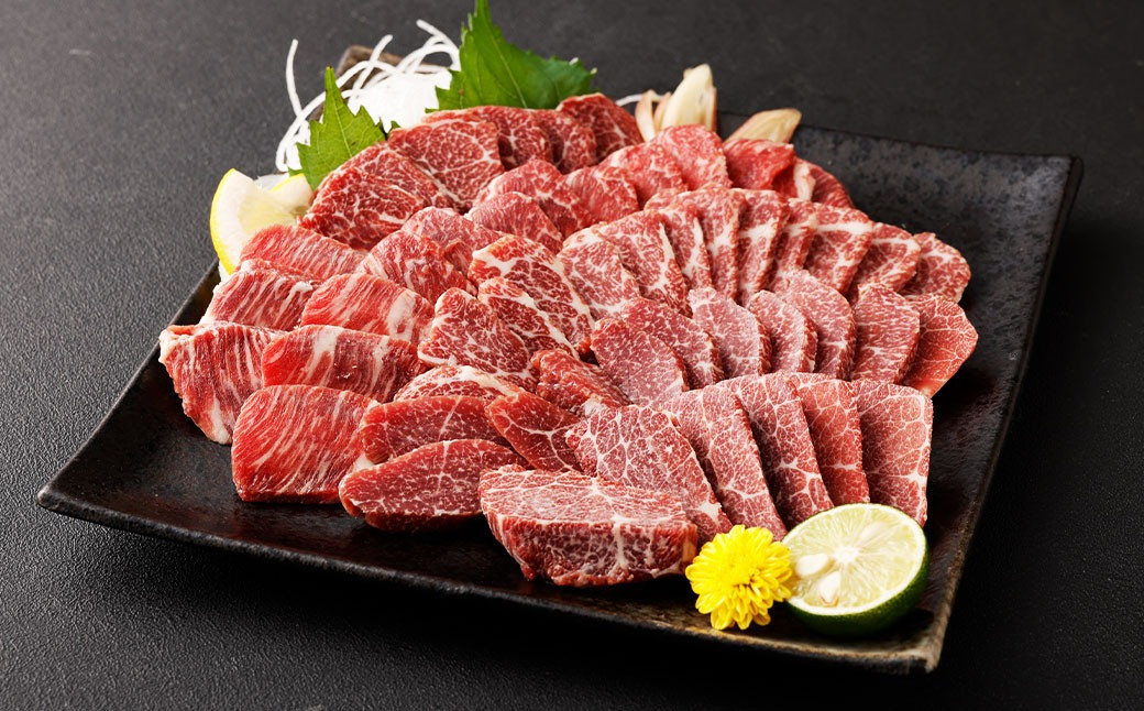 熊本 馬刺し 上霜降り (トロ) 500g＋馬肉ユッケ500g 計1000g セット たれ付き