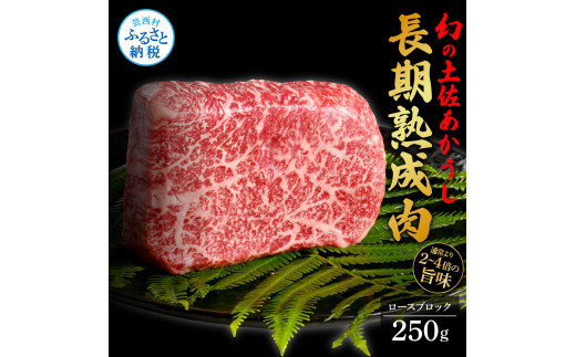 【CF-R5oni】 天下味 エイジング工法 熟成肉 土佐あかうし 特選ロースブロック 250g エイジングビーフ 国産 あか牛 赤牛 牛肉 和牛 冷凍配送 真空パック お祝い 高知 芸西村 贈り物 贈答 ギフト