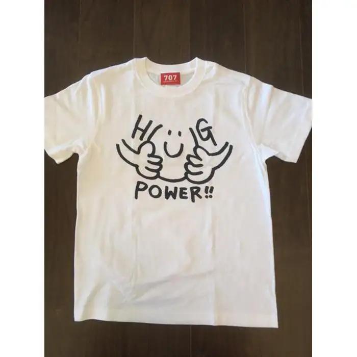 鎌倉ブランドの老舗「KAMAKULAX」の定番オリジナルHUG POWER ! Ｔシャツ【ホワイト】Lサイズ
