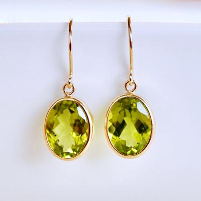 ふるさと納税 甲府市 【ジュエリー】K18 イエローゴールド ペリドット シンプル ピアス SIA-8808 |  | 01