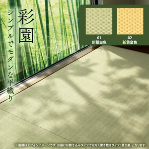 畳 薄置畳2枚 バリアフリー対応【彩園01 新銀白色】 フロアマット フロア畳 フロアマット 畳