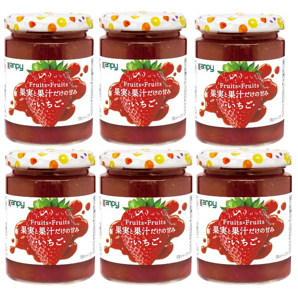 
                  果実と果汁だけの甘み　いちご　260ｇ×6個　 兵庫県 丹波篠山市 カンピー ジャム 低糖度 いちご 苺 パン
                