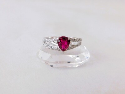 【ふるなび限定】【一点もの】Pt900　NNルビー（1.05ct）ダイヤモンドリング　K48　K06089-H　FN-Limited-SP