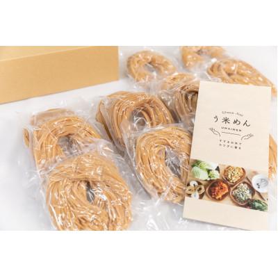 ふるさと納税 須賀川市 グルテンフリー 米粉で作った麺「う米めん」玄米タイプ　100g×30食
