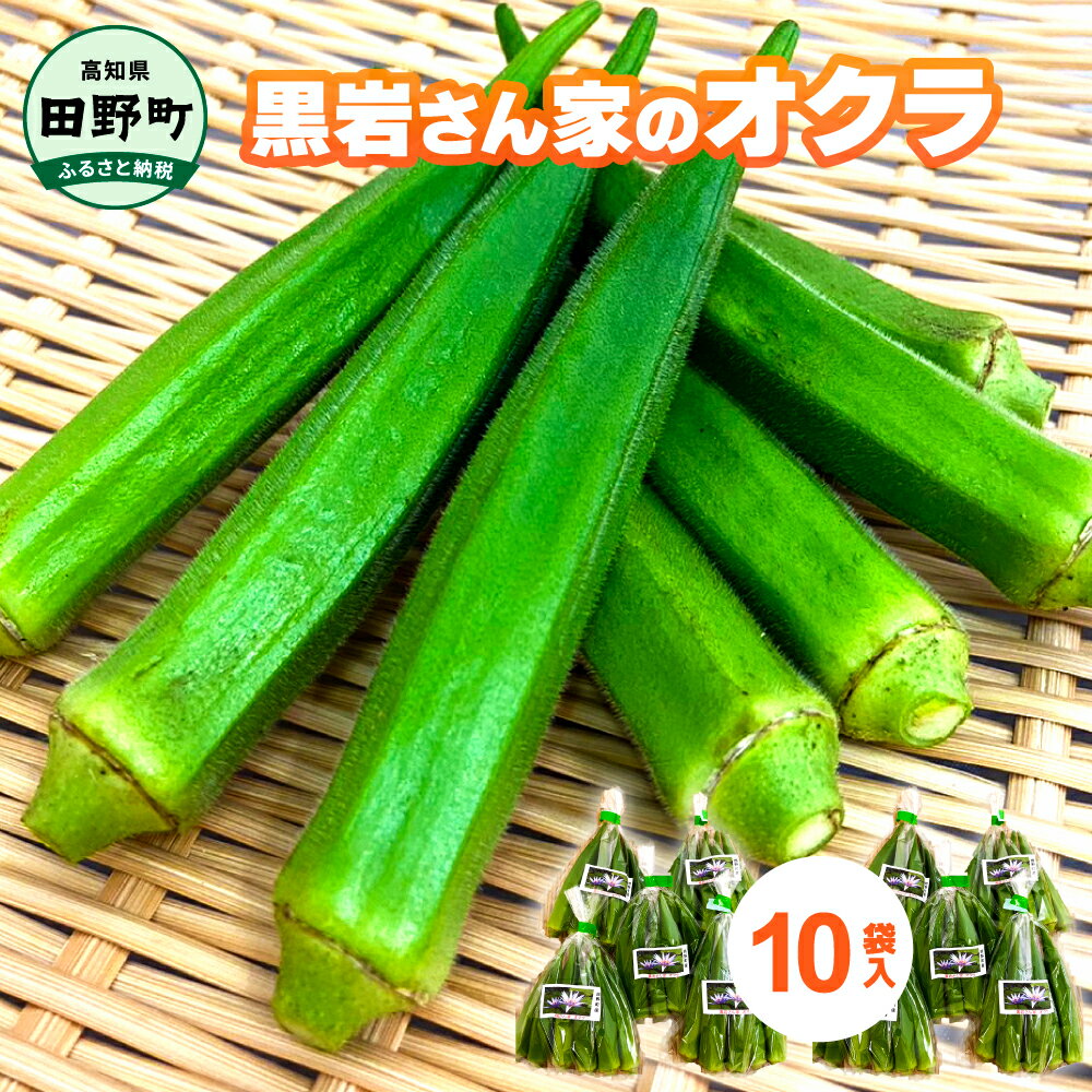 【ふるさと納税】黒岩さん家のオクラ 10袋 ハウス オクラ 国産 おくら 国産オクラ 新鮮野菜 美味しい 野菜 厳選 新鮮 おかず 常温 配送 副菜 惣菜 煮物 朝どれ 詰め合わせ 取り寄せ グルメ お取り寄せグルメ お取り寄せ サラダ ふるさとのうぜい 返礼品 高知県 高知
