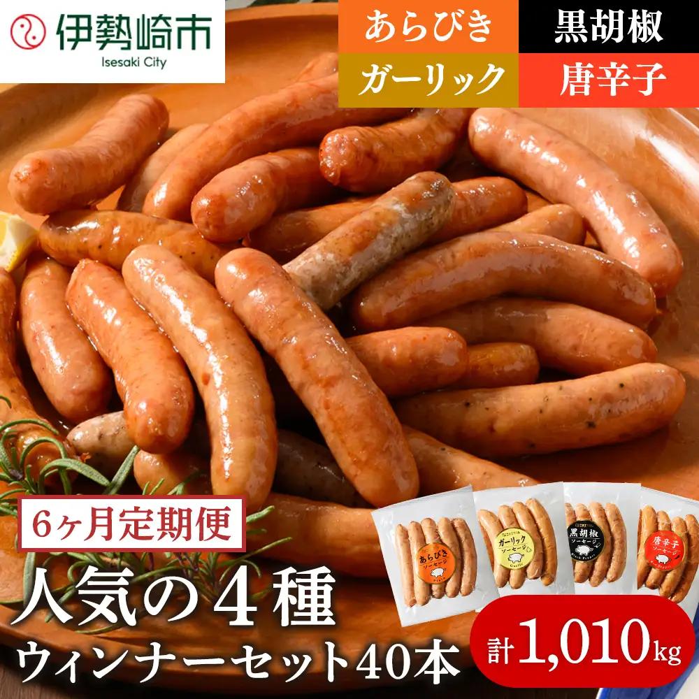 【定期便6ヶ月】ウインナー充実セット 4種類 ｜ BBQ バーベキュー アウトドア キャンプ 肉 豚肉 惣菜 詰め合わせ お弁当 朝食 食べ比べ 真空パック ソーセージ ウィンナー※2026年1月上旬頃より順次発送予定