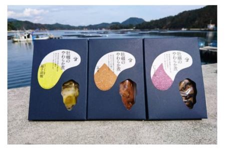 牡蠣のやわらか煮3種セット 各100g×3種 牡蠣 かき 食べ比べ ヤマヨ水産 [気仙沼市物産振興協会 宮城県 気仙沼市 20562528]