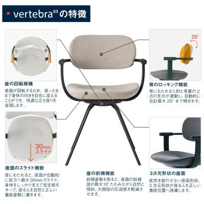 ふるさと納税 近江八幡市 イトーキ『バーテブラ03』4本スチール脚 フレーム:ブラック CD張地:グレーC |  | 03