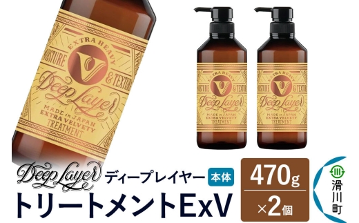 DeepLayer ディープレイヤー トリートメント ExV 470g×2個 [まとまり パサつき なめらか 手触り スルスル髪 ふんわり 細毛 軟毛 ダメージ毛 ブリーチ毛 リンス コンディショナー]