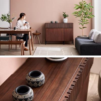 ふるさと納税 大川市 サイドボード 110cm ルーク2  ウォールナット 【モーブル/大川家具】 |  | 01