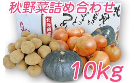野菜詰合せ じゃがいも 玉ねぎ かぼちゃ 北海道富良野産 野菜【10kg 3種】