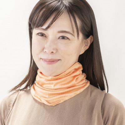 ふるさと納税 泉大津市 天然の美容繊維　UV対策　絹ごこちネックカバー　オレンジ　H-NW1500 |  | 01