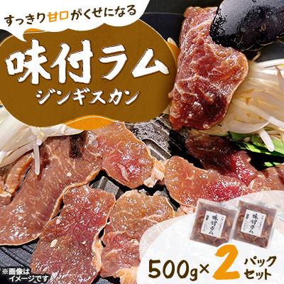 ふるさと納税 長沼町 【マオイ肉工房】味付ラムジンギスカン　500g×2パックセット 【北海道長沼町】
