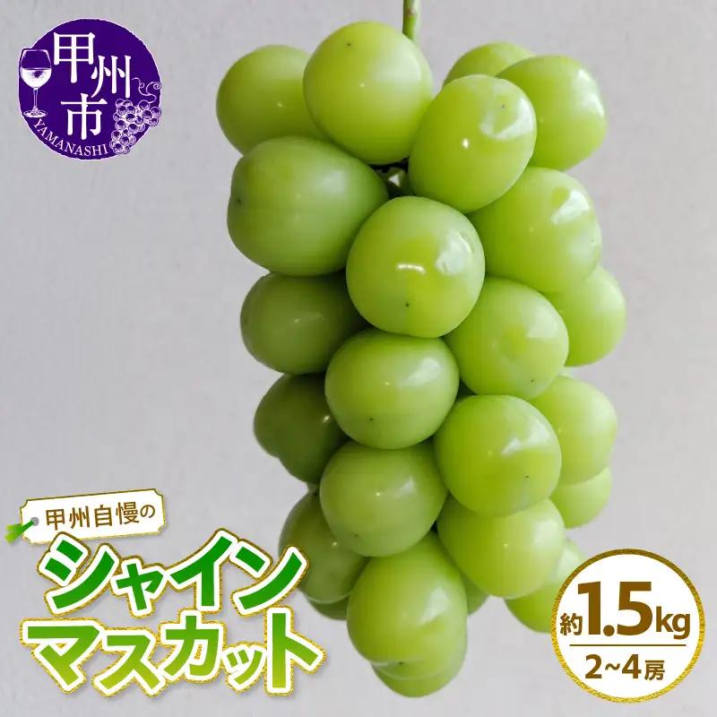 甲州自慢のシャインマスカット 約1.5kg（2～4房入り）【2026年発送】（NK）B12-422 シャインマスカット フルーツ