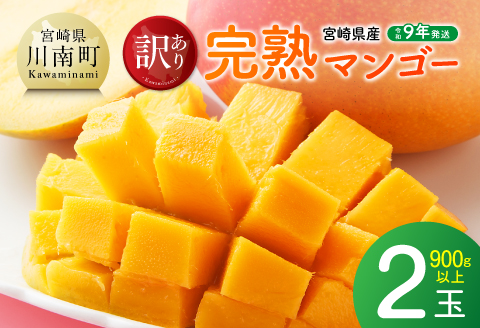 【先行予約】【令和8年発送】宮崎県産ご自宅用完熟マンゴー　2玉　900g以上 【 果物 フルーツ マンゴー 宮崎県産 完熟マンゴー みやざきマンゴー 先行予約 】[B03204]