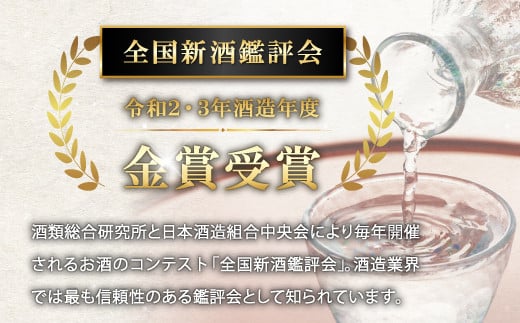 酒造業界で最も信頼性のある鑑評会、全国新酒鑑評会　令和２・３年酒造年度金賞受賞！