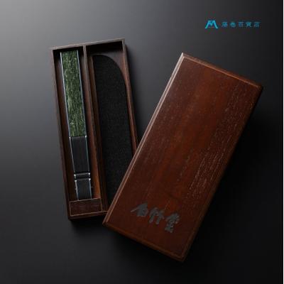 ふるさと納税 京都市 藤巻百貨店別注創業300年白竹堂×伝統工芸士重野泰正 鹿革(ディアスキン)京鹿の子絞り扇子 グリーン |  | 01