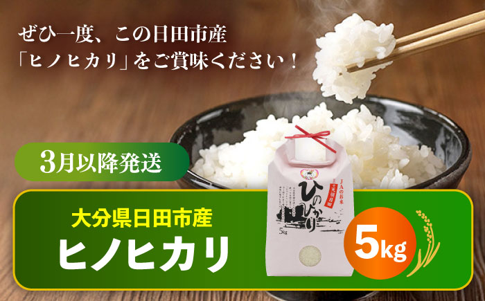【先行予約・26年3月以降発送】令和7年産大分県産ヒノヒカリ 5kg　日田市 / JAおおいた日田グリーンセンター こめ コメ 米 [ARDX009]