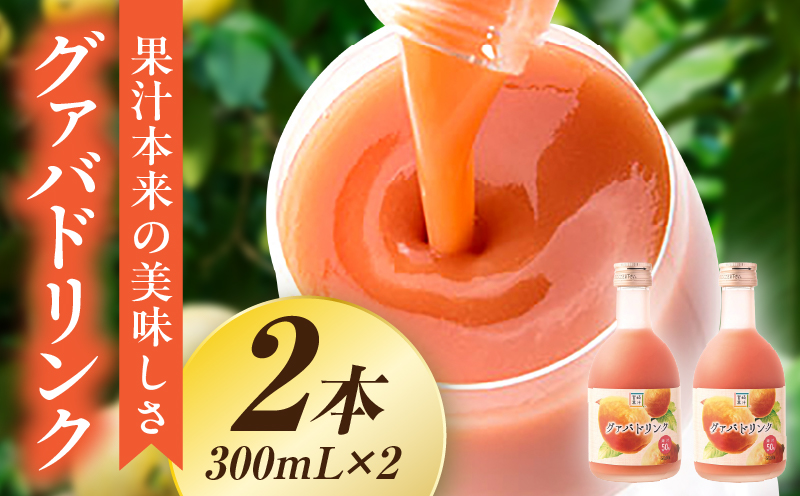 驚きの果実感！ ハーフボトル グァバドリンク2本セット (300ml×2本)_K021-022