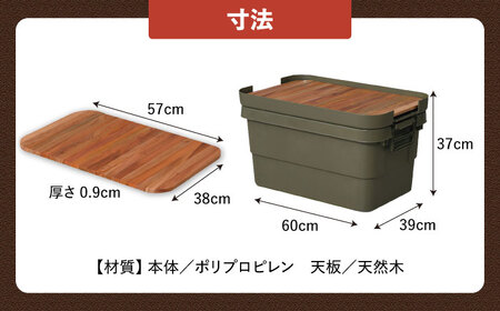 アウトドア 収納ケース DIY風テーブルトップセット  Mサイズ／グリーン /  恵那市 / 東谷 [AUAD101]