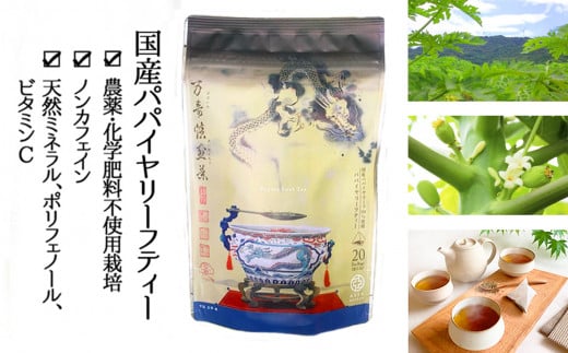 【ノンカフェイン】 青パパイヤ茶 20包 瀬戸内パパイヤリーフティー ｜ お茶 健康茶 酵素 美容 ティーバッグ 山口県 平生町