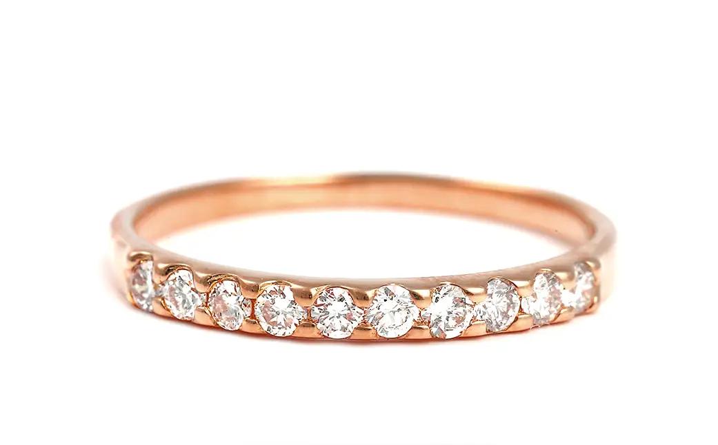 ピンキー　エタニティリング　0.18CT　Ｒ3996DI-R　ピンクゴールド【サイズ：1号～9号（0.5号刻み対応可）】ピンキーリング 指輪 PG リング ダイヤ ダイヤモンド 宝石 ジュエリー 贈り