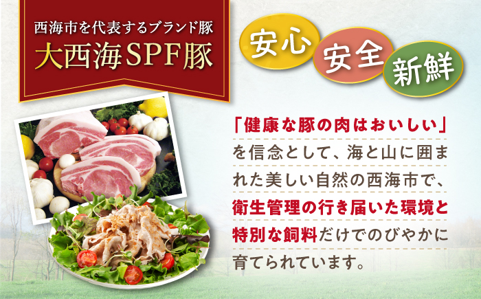 【訳あり】【12回定期便】【万能スライス】大西海SPF豚 国産豚 豚肉4種類 1.2kgセット 【大西海ファーム食肉加工センター】 [CEK165]