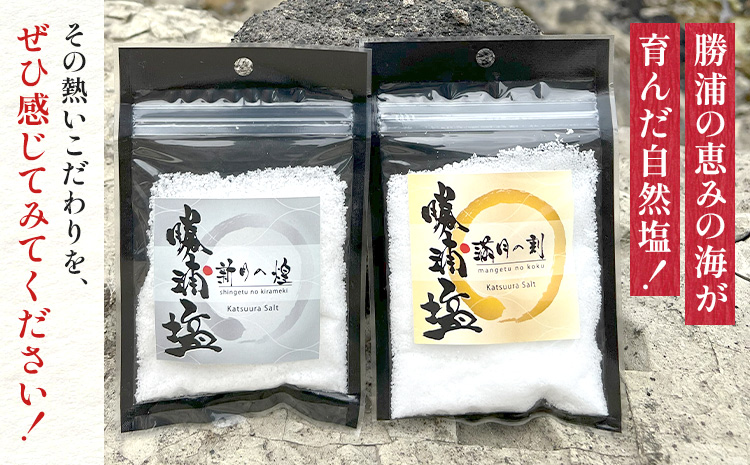 千葉県 勝浦市 満月の刻 45g と 新月の煌 45g 各3袋 セット 【配送不可地域あり】 《30日以内に出荷予定(土日祝除く)》 塩 勝浦塩 調味料