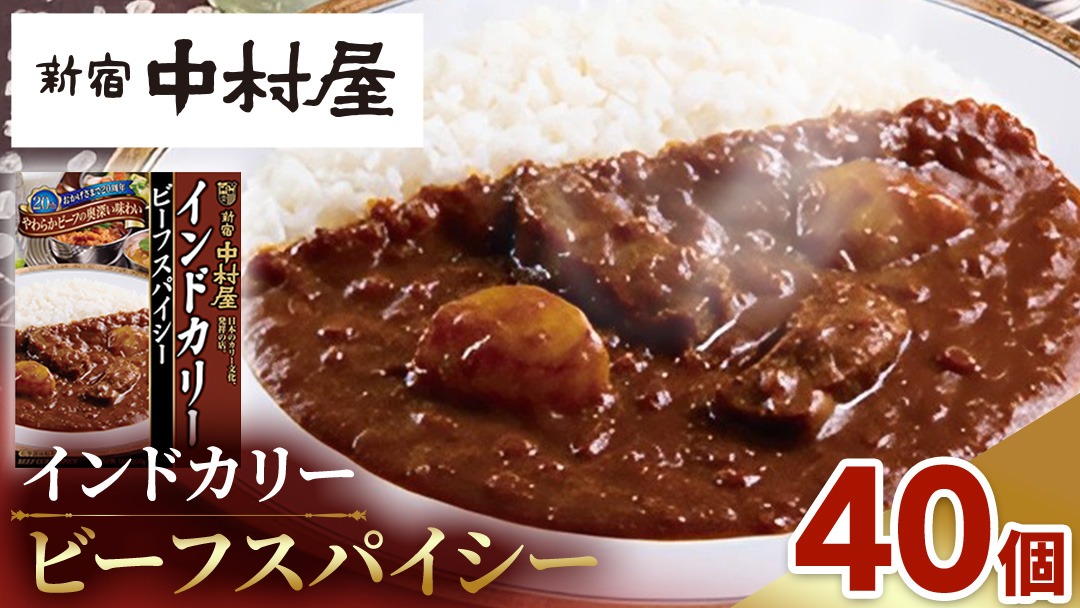 新宿 中村屋 インドカリー ビーフスパイシー 40個 人気 洋食 レトルト 時短 カレー インドカレー スパイシーカレー 長期保存 災害用 保存食 [DM011us]