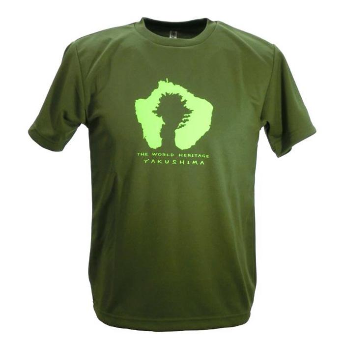【ふるさと納税】やくT（屋久島Tシャツ）・島＆縄文杉＜オリーブ＞