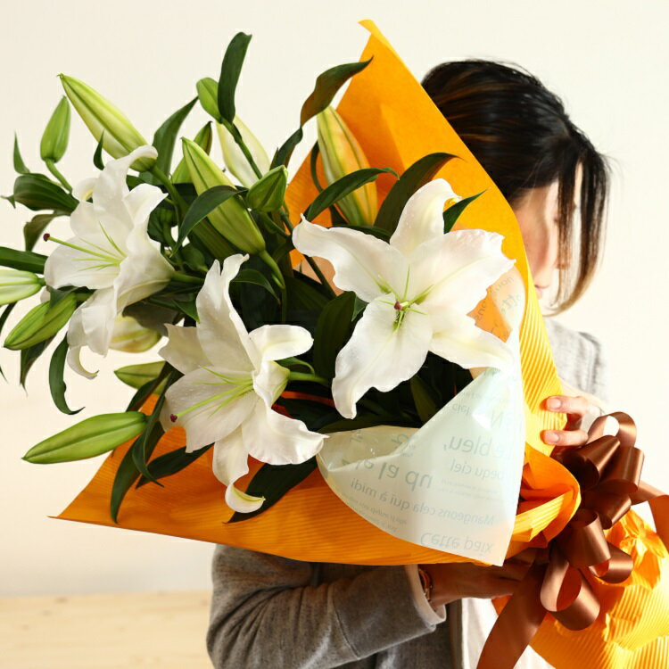 【ふるさと納税】豪華なカサブランカの花束 | 花 お花 神奈川県 小田原市