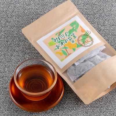 ふるさと納税 山梨市 【農福連携】天日で乾燥、自家焙煎したみのりのびわの葉茶　2袋セット(4g×5パック×2袋) |  | 03