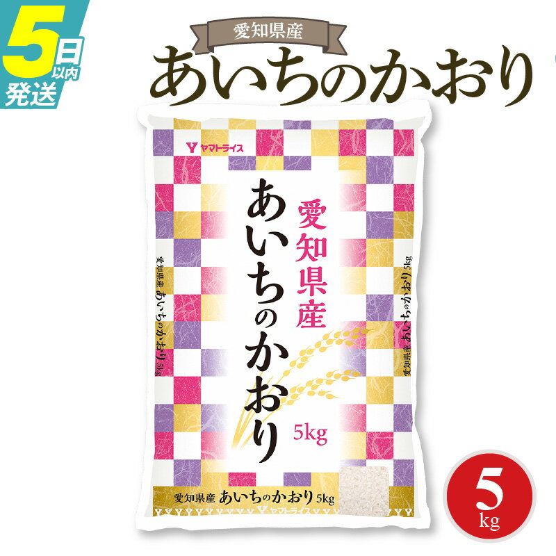 【ふるさと納税】愛知県産あいちのかおり 5kg　安心安全なヤマトライス お米 弁当 おにぎり 食品 食べ物 常温 お取り寄せ 送料無料 愛知県 碧南市