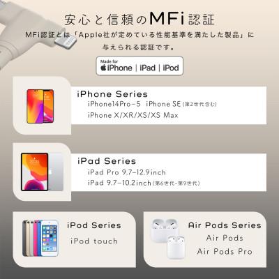 ふるさと納税 海老名市 2in1ケーブル C to L&C 2m アーモンドミルク(MOT-2IN1G200-AM) |  | 03