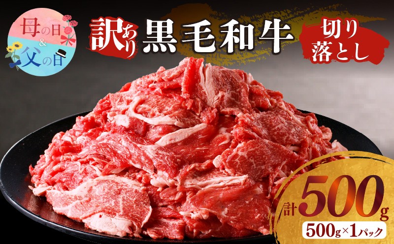 
                  【選べる発送時期】月数量限定≪訳あり≫黒毛和牛切り落とし（計500g） 母の日 父の日 肉 牛 牛肉 国産_T025-0375-o
                