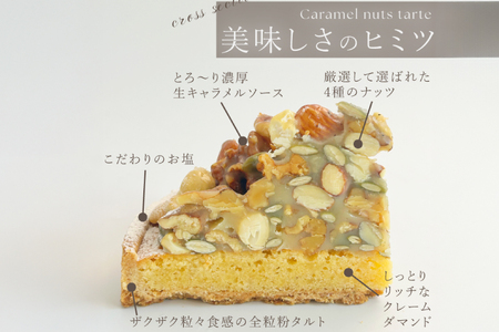 タルト ケーキ キャラメルナッツタルト 1ホール 12cm