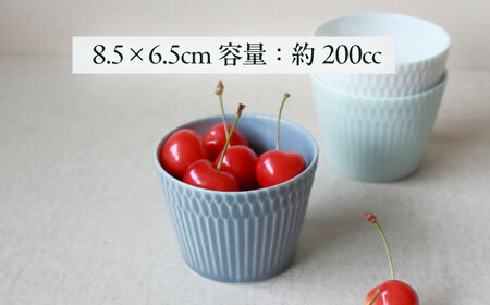 美濃焼 さざなみ 【3色】8.5猪口カップ＆小皿SET 200cc【1439325】