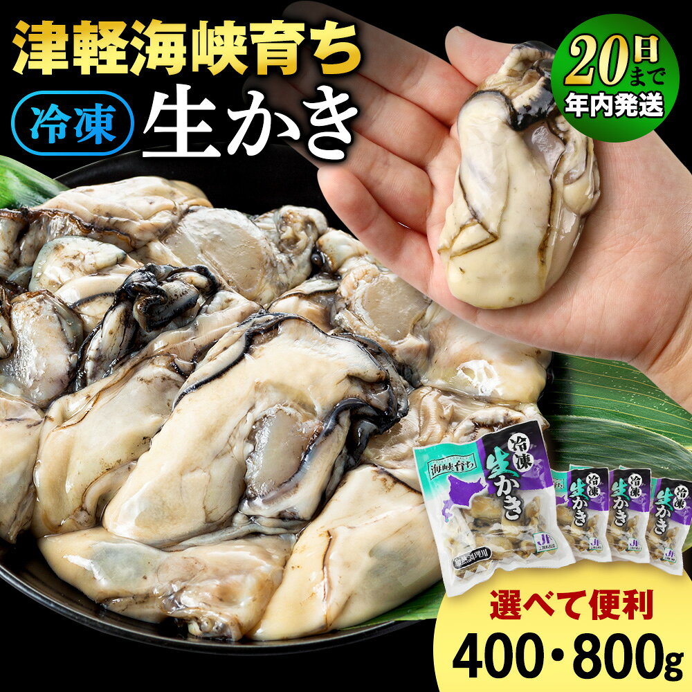 【ふるさと納税】【12月20日決済確定分まで年内発送】冷凍カキ 選べる2〜4袋セット 合計400g〜800g 1袋 約200g 牡蠣 海鮮 魚介 かき 冷凍＜上磯郡漁業協同組合＞知内町 ふるさと納税 知内町 加熱用 牡蠣 北海道産カキ 冷凍 牡蠣 かき カキ 北海道産 おせち