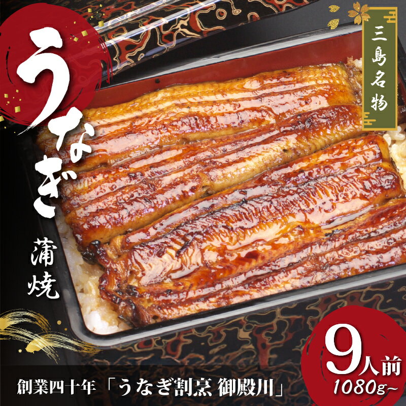 【ふるさと納税】 静岡 名産 うなぎ 蒲焼 9人前 1080g 冷蔵 三島名物 老舗 うなぎ屋 真空パック 御殿川 土用丑の日 惣菜 ウナギ 鰻 蒲焼きうなぎ蒲焼 鰻蒲焼 蒲焼き 贈り物 ギフト プレゼント うな重 うな丼 鰻丼 うなぎの蒲焼 手焼き 秘伝のタレ 山椒付き 三島市 静岡県
