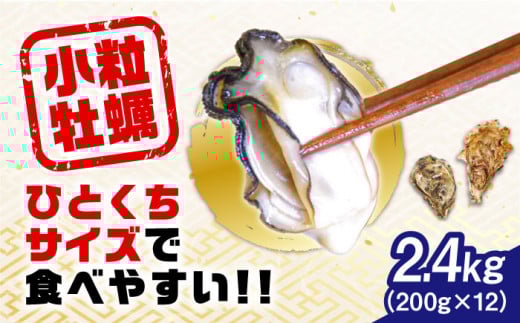 【3月4日（水）着】特選 牡蠣三昧！【生牡蠣】レンジでチンするだけ簡単！江田島の小粒牡蠣『がきんちょ』 200g×12パック (加熱用) 牡蠣 殻付き 海鮮 かき 広島 江田島市/株式会社門林水産[XAO013] 牡蠣 むき身 殻付き 殻付 殻 かき カキ 生牡蠣 広島牡蠣 オイスター カキフライ 魚介類 魚介 貝類 海鮮 広島県産 国産 産地直送 贈答 ギフト 特産品