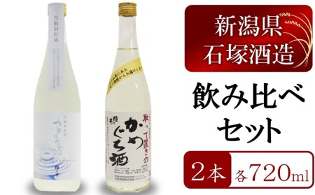 姫の井の熟成日本酒 飲み比べセット 720ml×2本 雪眠洞貯蔵かめぐち酒・取って置きのかめぐち酒 石塚酒造[ZB298]