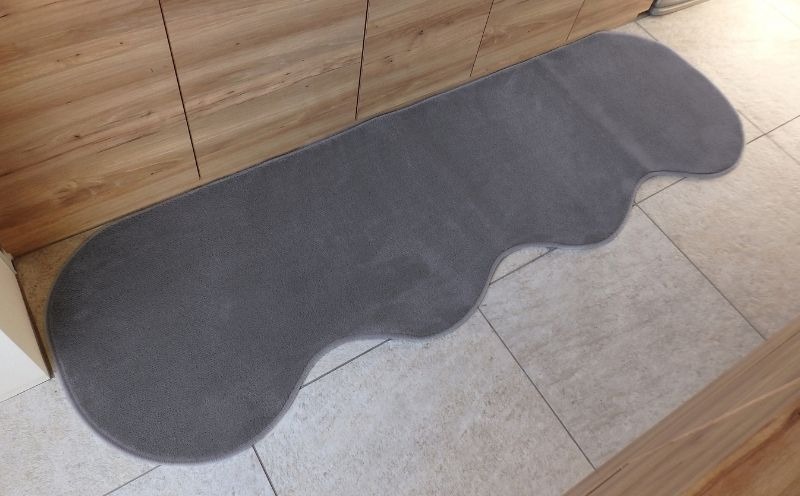 diw0301 北欧風キッチンマット ラグマットタイプ 65×240cm ピーナッツ型 スチール 抗菌防臭 SEK 織人しきもの屋工房