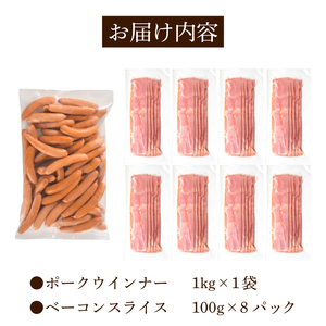 訳あり ウインナー ベーコン 1.8kgセット ベーコンベーコン ベーコンベーコンベーコンベーコン IR