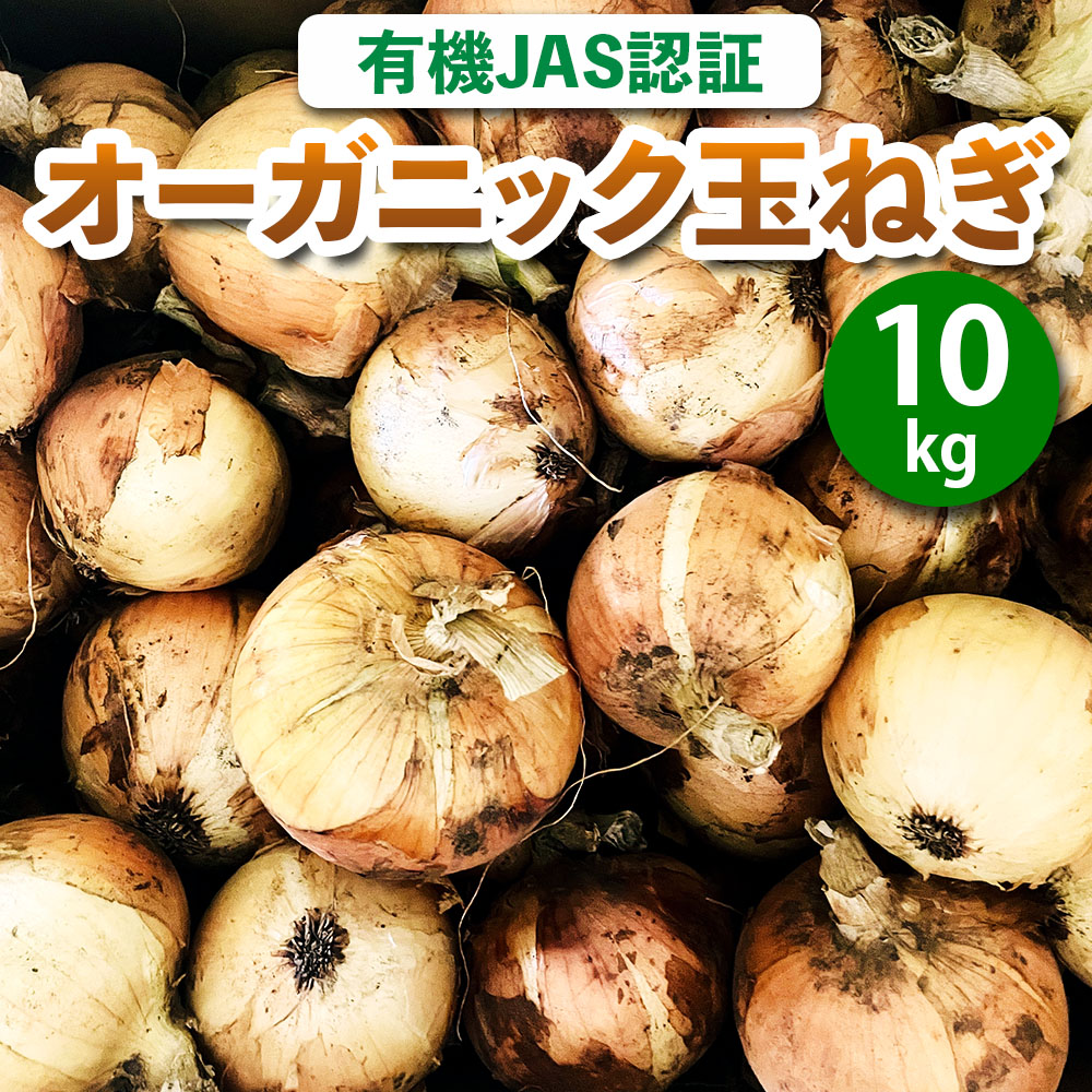 [有機JAS認証] オーガニック新玉ねぎ (10kg) 2025年6月中旬より順次発送｜先行予約 数量限定 期間限定 タマネギ 新たまねぎ 玉葱 たまねぎ 産地直送 農家直送 有機野菜 国産 群馬県産 甘楽町産 [0211]