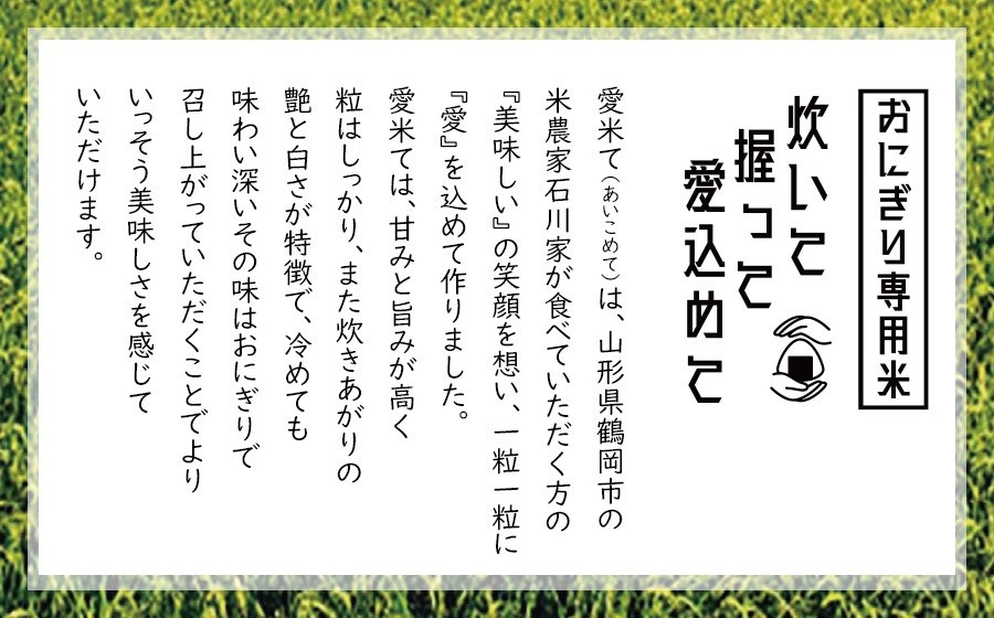 【令和8年産先行予約】【6ヶ月定期便】特別栽培米 つや姫　精米 10kg(5kg×2袋) × 6ヶ月　山形県鶴岡市産　愛米て　| 米 こめ コメ 10キロ ブランド米 庄内米 ごはん ご飯 美味しい 