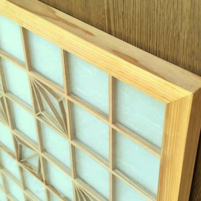 ふるさと納税 加茂市 ムク材　組子アートパネルB　デザイン角3(1枚) |  | 03