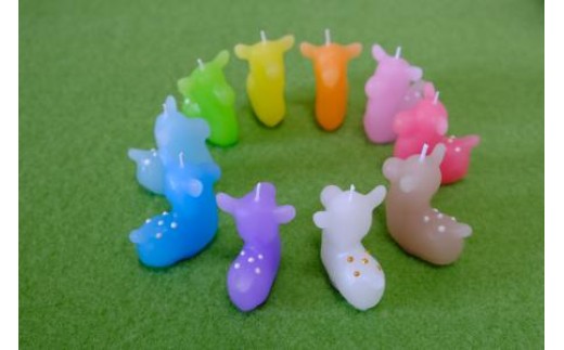 
            キャンドル（ろうそく） 〈鹿ちゃんcandle3個セット〉 canata conata（カナタコナタ）鹿 しか シカ バンビ 蝋燭 奈良県 奈良市 なら 5-009
          