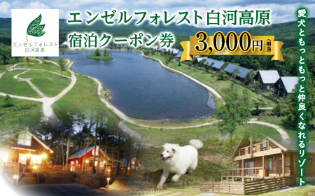 エンゼルフォレスト白河高原で使える宿泊クーポン券（3,000円相当） F21T-094