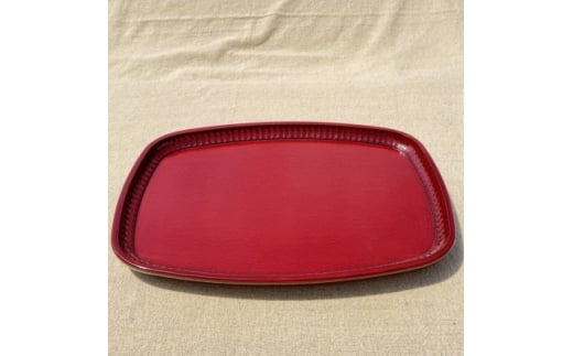 ＜香川漆器＞45cm撫角盆　後藤塗【1620853】