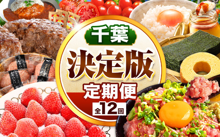 【定期便 12回】 千葉 君津市 決定版 | かずさ和牛 ハンバーグ ねぎとろ ネギトロ ハッピーバウム アローカナ スイートベル 冷凍いちご イチゴ トマトカレー はちみつ お米 こめ コシヒカリ 無洗米 海苔 のり 自然薯 君津市 千葉県